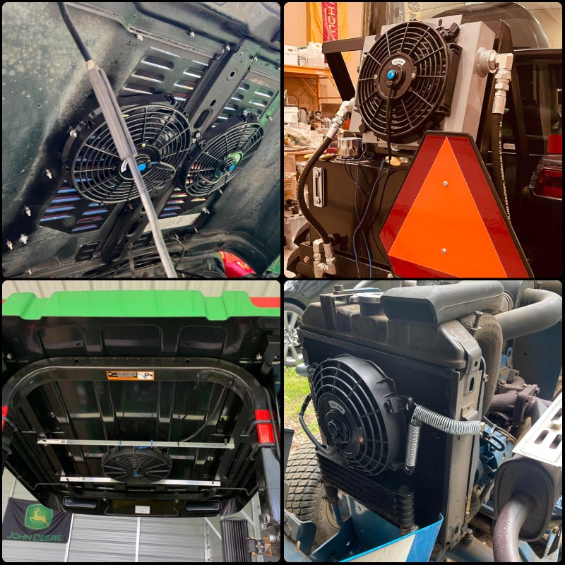 JTron 10-Inch Universal Slim Electric Radiator Cooling Fan Kit - 12V 80W Push Pull Dual Function Fan with Mounting Hardware, Heavy-Duty Engine Cooling System for Car/Truck/SUV (10" Black) - Image 2